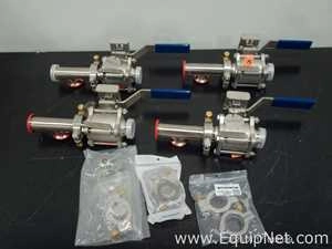 Lot of 4 PBM Valve SIHLG9X-G----04 Manual Ball Valve