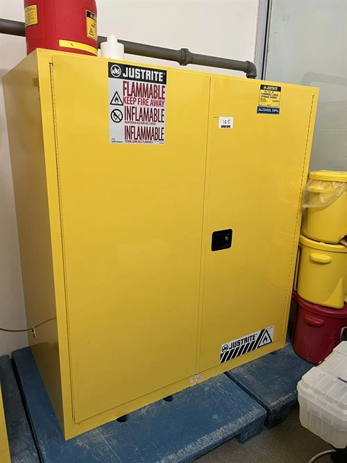 Justrite flammable proof steel cabinet