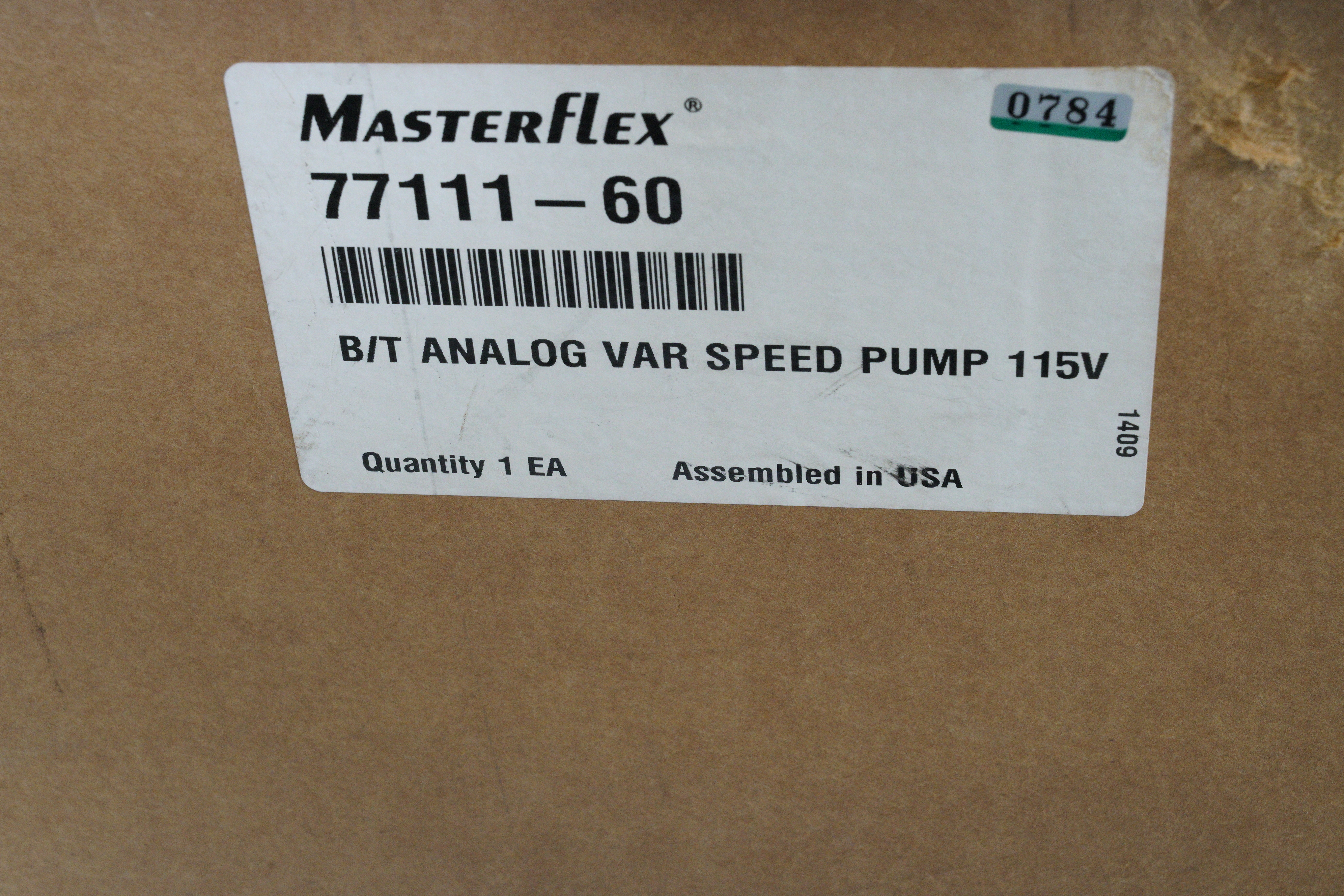 Cole Parmer 77111-60 Masterflex B/T Rapid-Load Peristaltic Pump, 115VAC, 11.1GPM Brand New