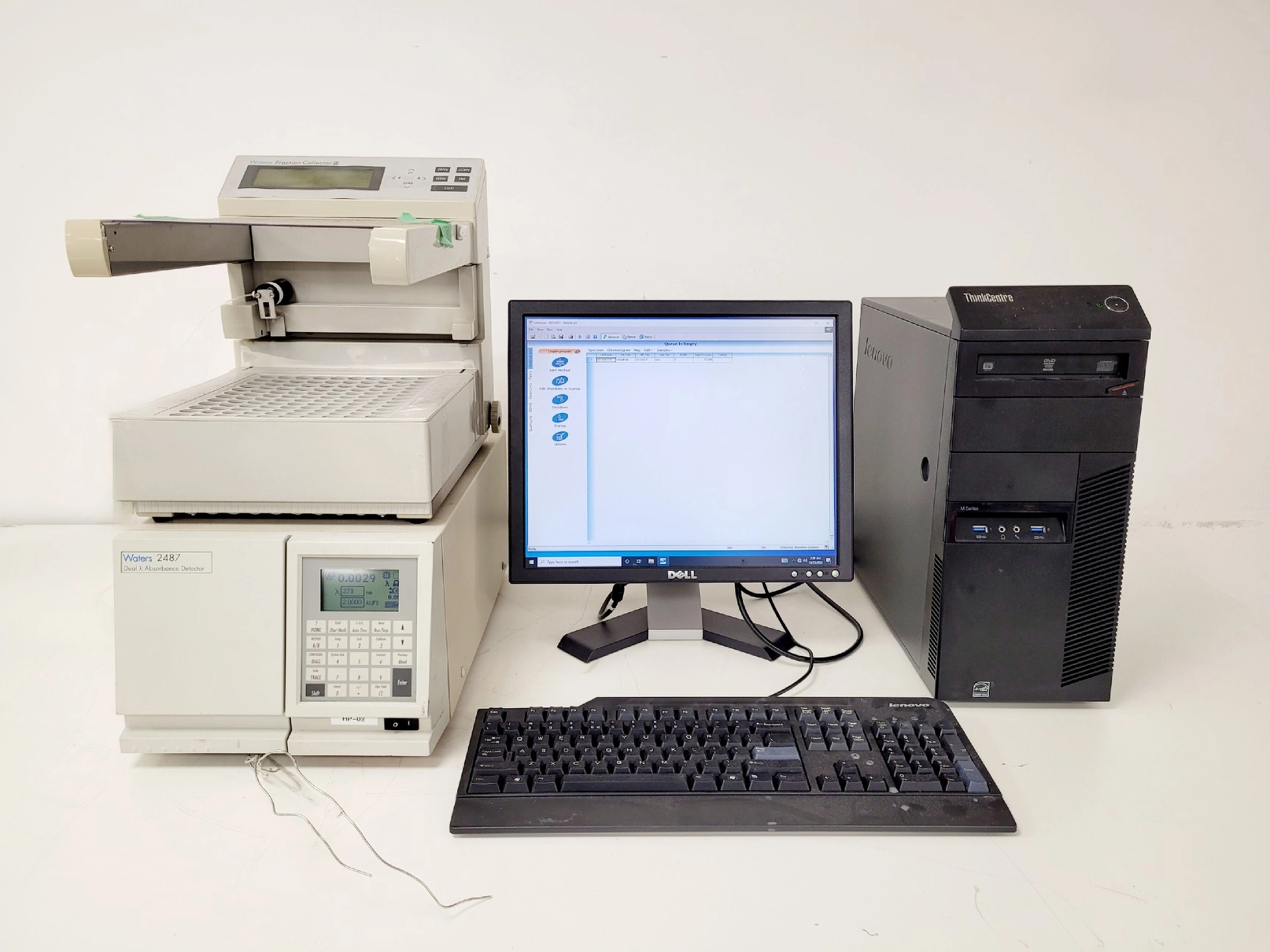 Waters Fraction Collector III And Dual Absorbance Detector 2487 w/ PC System Lab