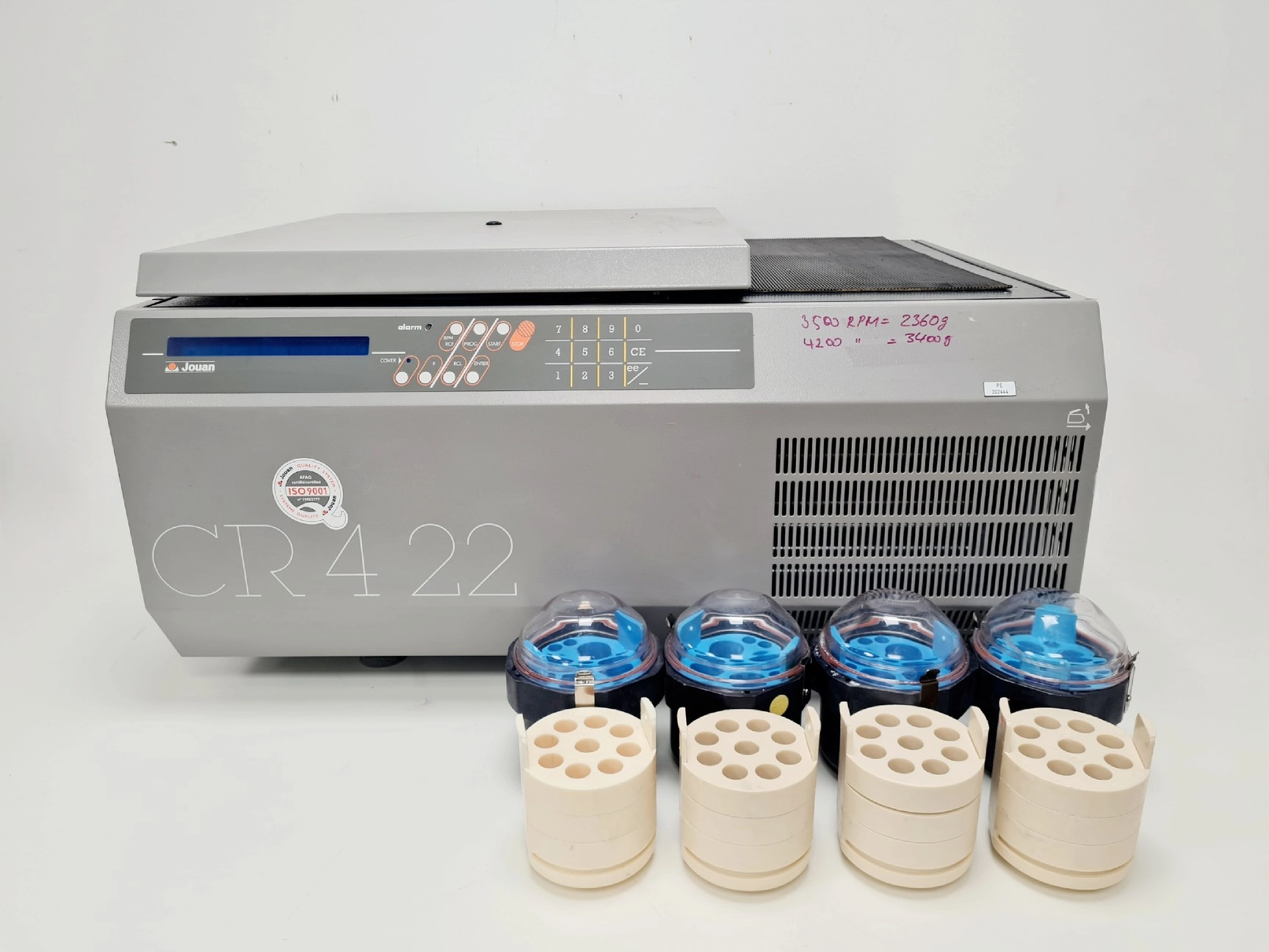 Jouan CR4-22 Benchtop Refrigerated Centrifuge With Swinging Bucket Rotor Lab