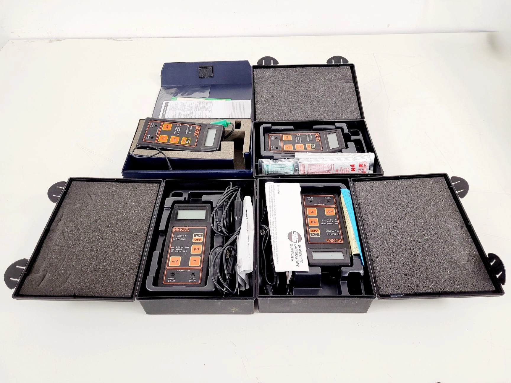 4 x Hanna HI 83141 PH Meter Lab