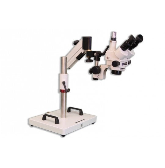 Meiji EMZ-5TR Trinocular Stereo Microscope on SAS-2 Swing Arm Stand