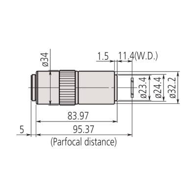 Mitutoyo LCD Plan APO NUV 100X (T1.1) 378-751-4