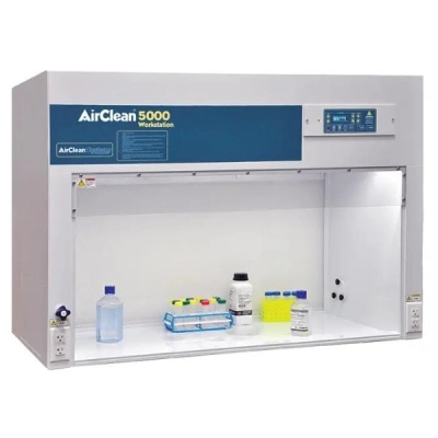 Airclean Systems 60" Wide Polypropylene Class 100 Horizontal Laminar Flow Clean Bench 110V AC5000HLF