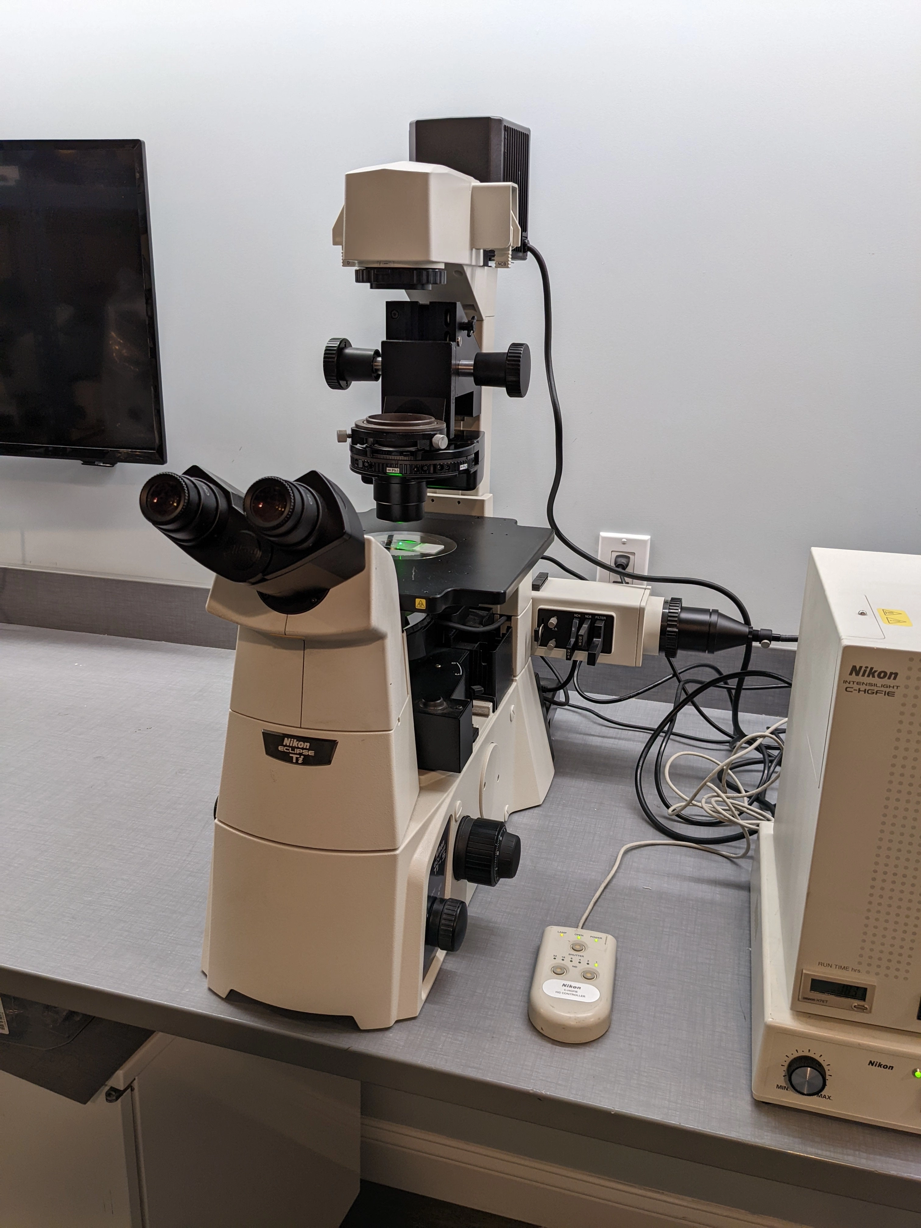 Nikon<br /> Eclipse Ti-S Inverted Phase Fluorescence Trinocular  Microscope