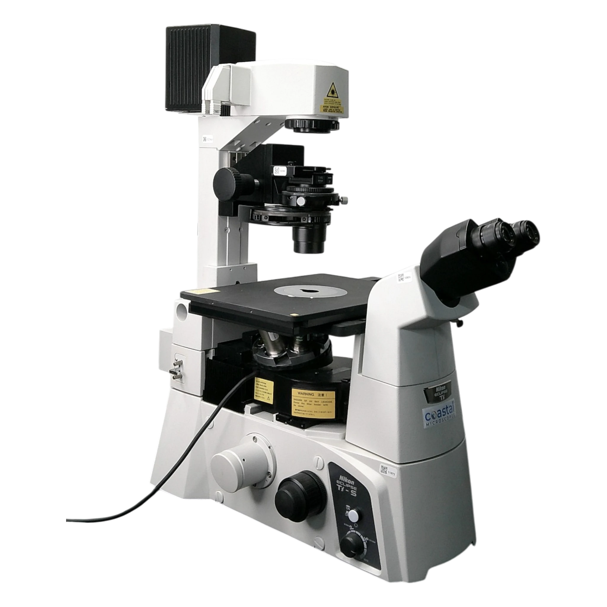 Nikon<br /> Eclipse Ti-S Inverted Phase Fluorescence Trinocular Microscope.