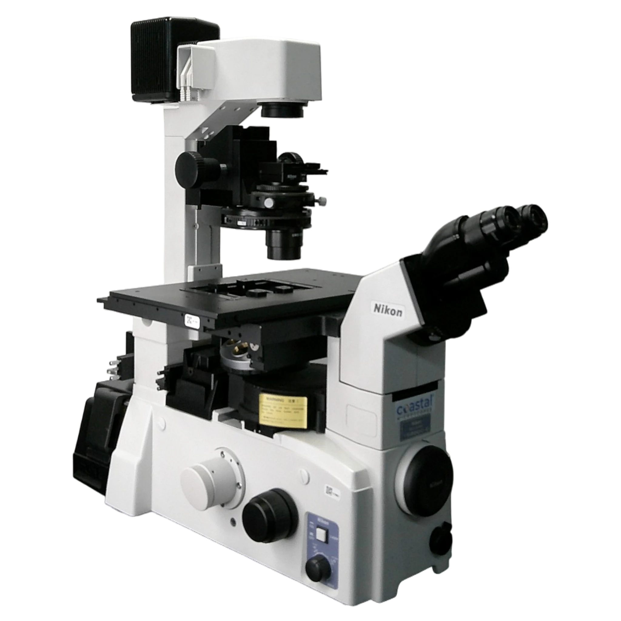 Nikon<br /> Eclipse TE2000-E Inverted Phase Contrast Fluorescence Motorized Microscope.