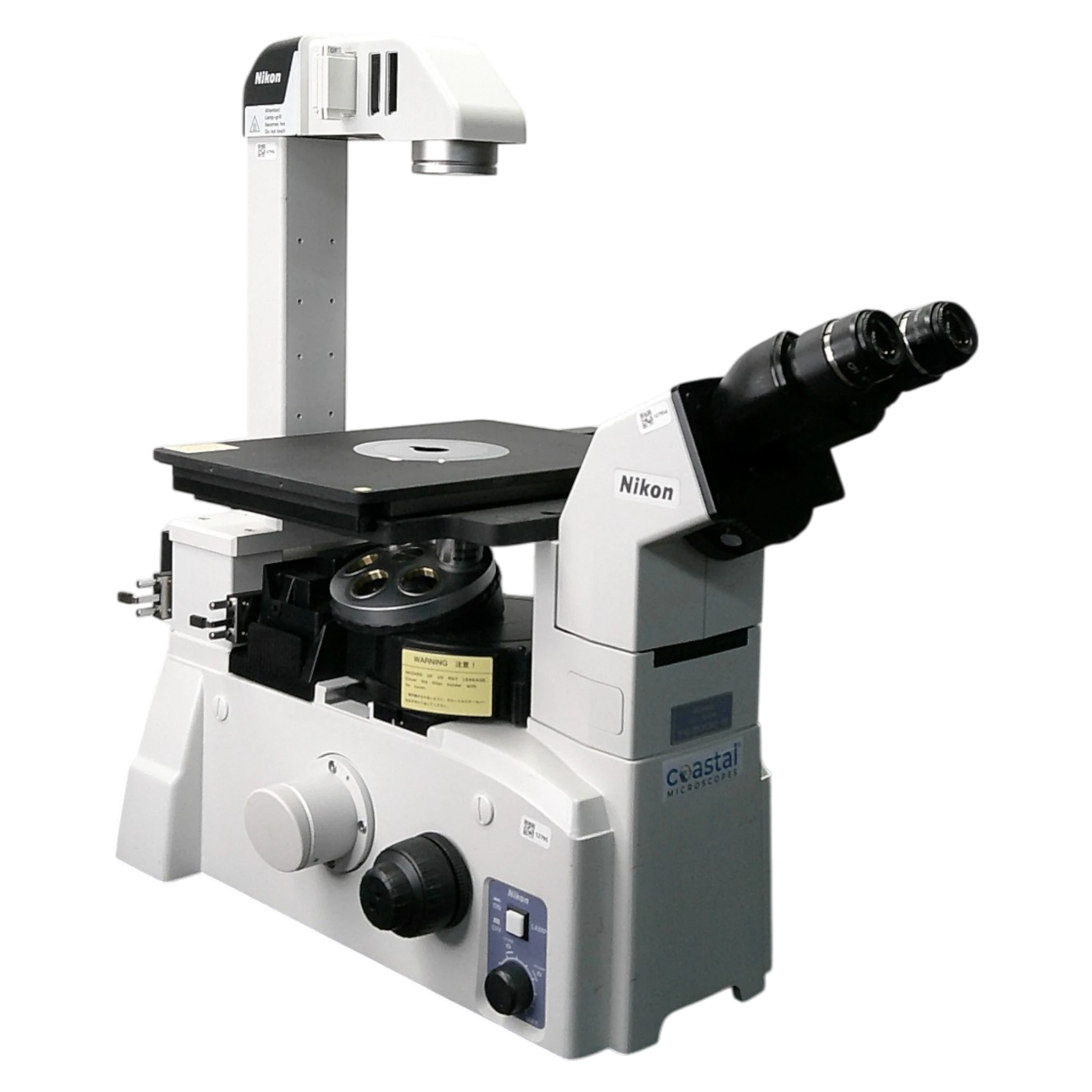 Nikon<br /> Eclipse TE2000-S Phase Contrast Inverted Trinocular Microscope.