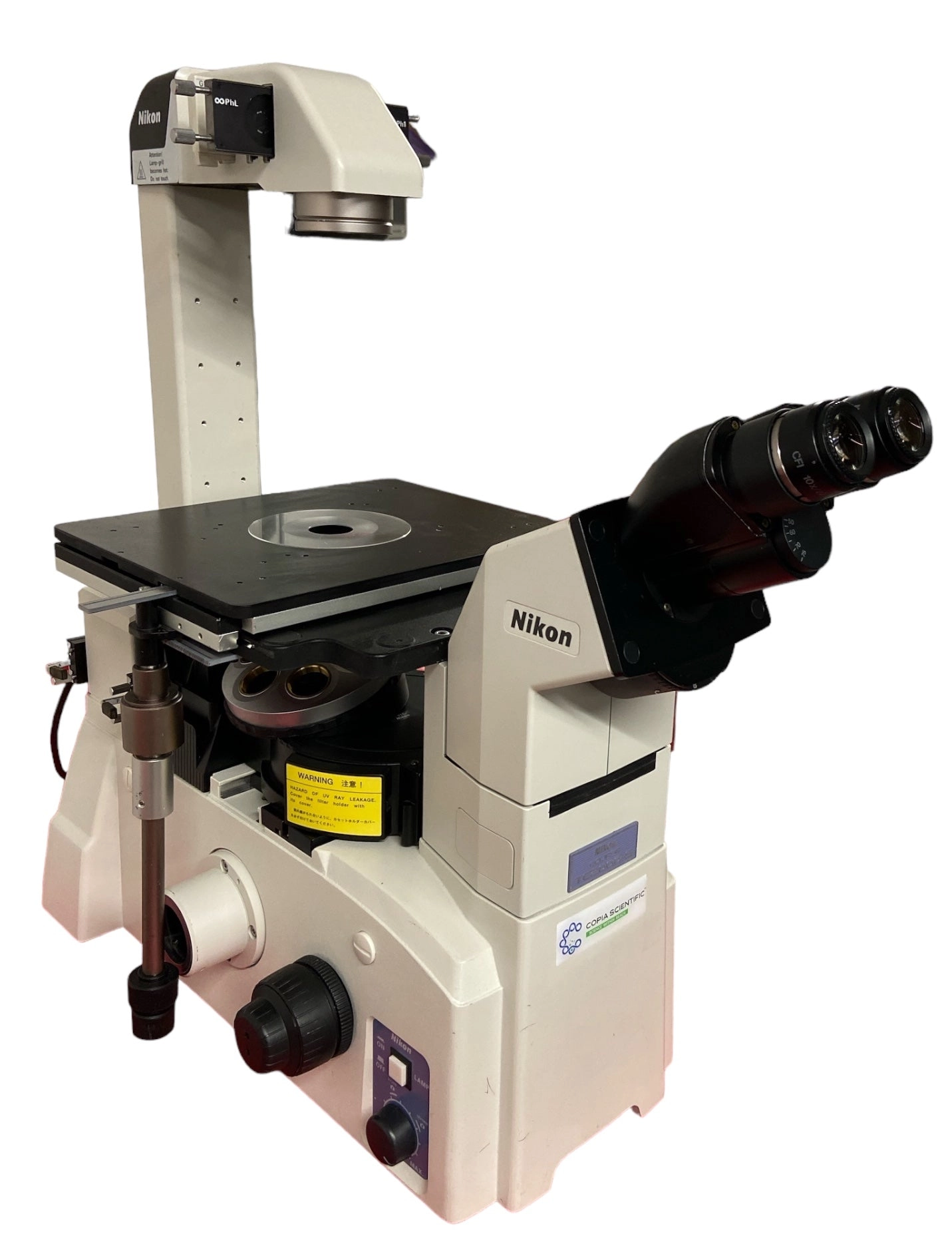 Nikon Eclipse TE2000-S Phase Contrast Inverted Trinocular  Microscope