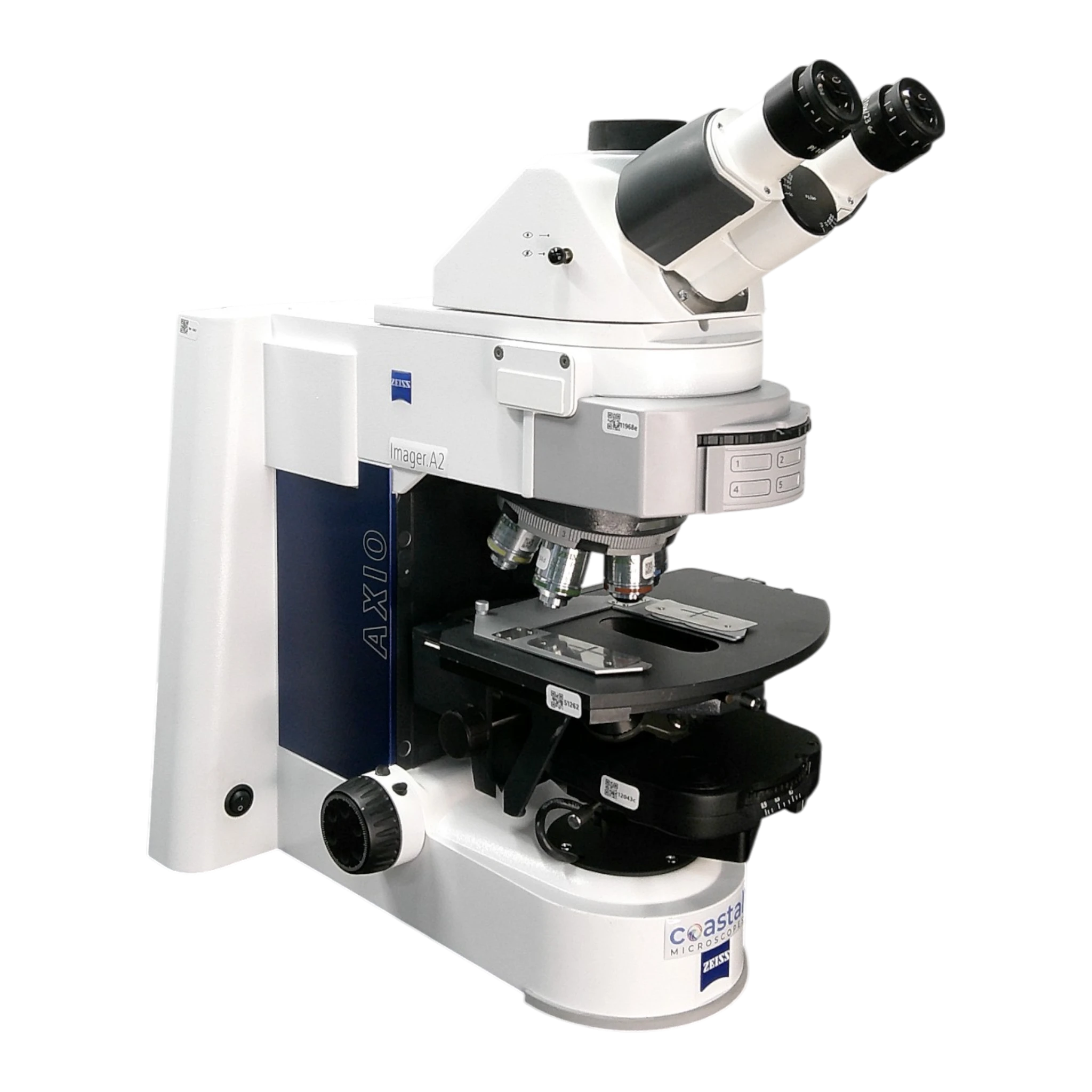 Zeiss Axio Imager A2 Upright Fluorescence Binocular Microscope.