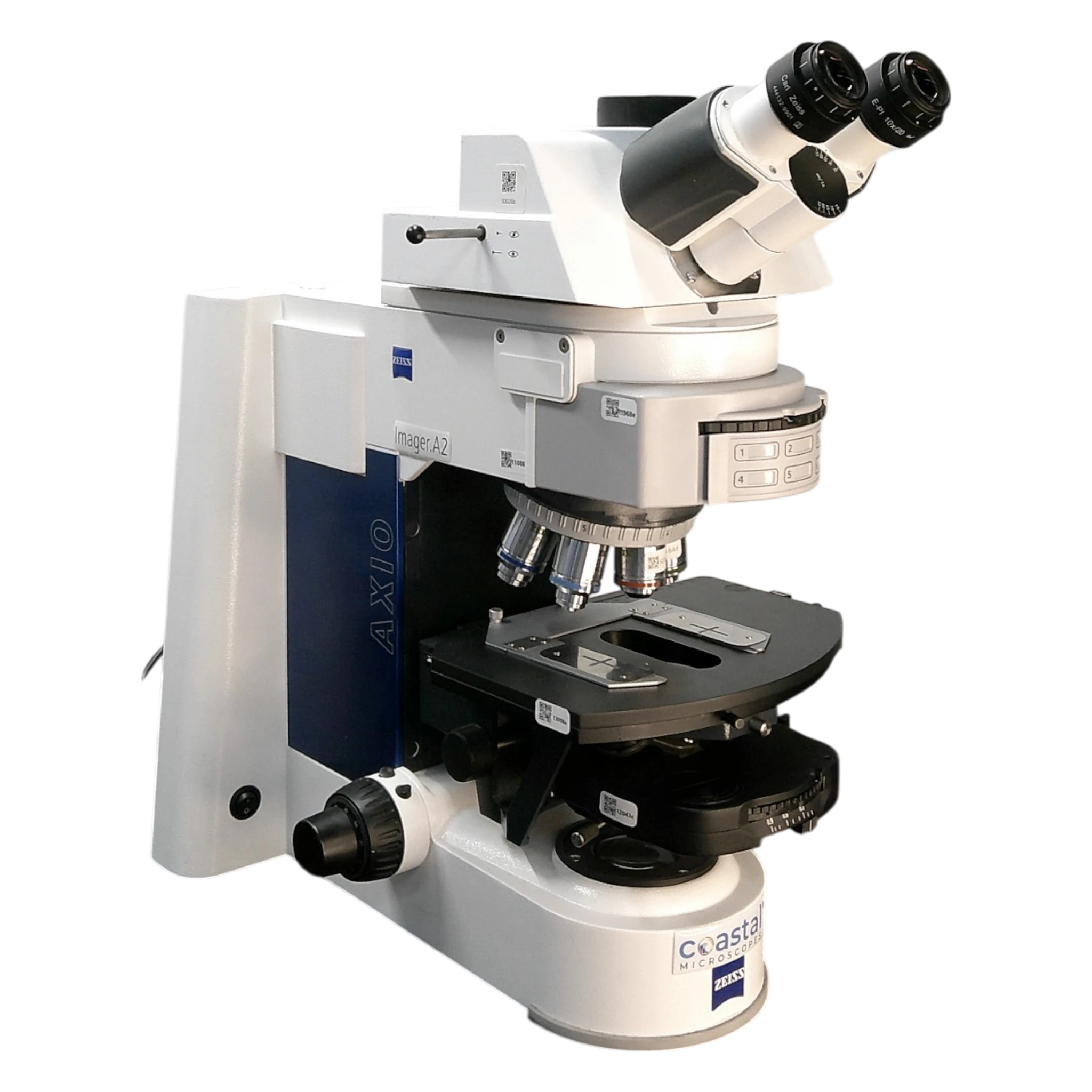 Zeiss Axio Imager A2 Upright Fluorescence Binocular Microscope.
