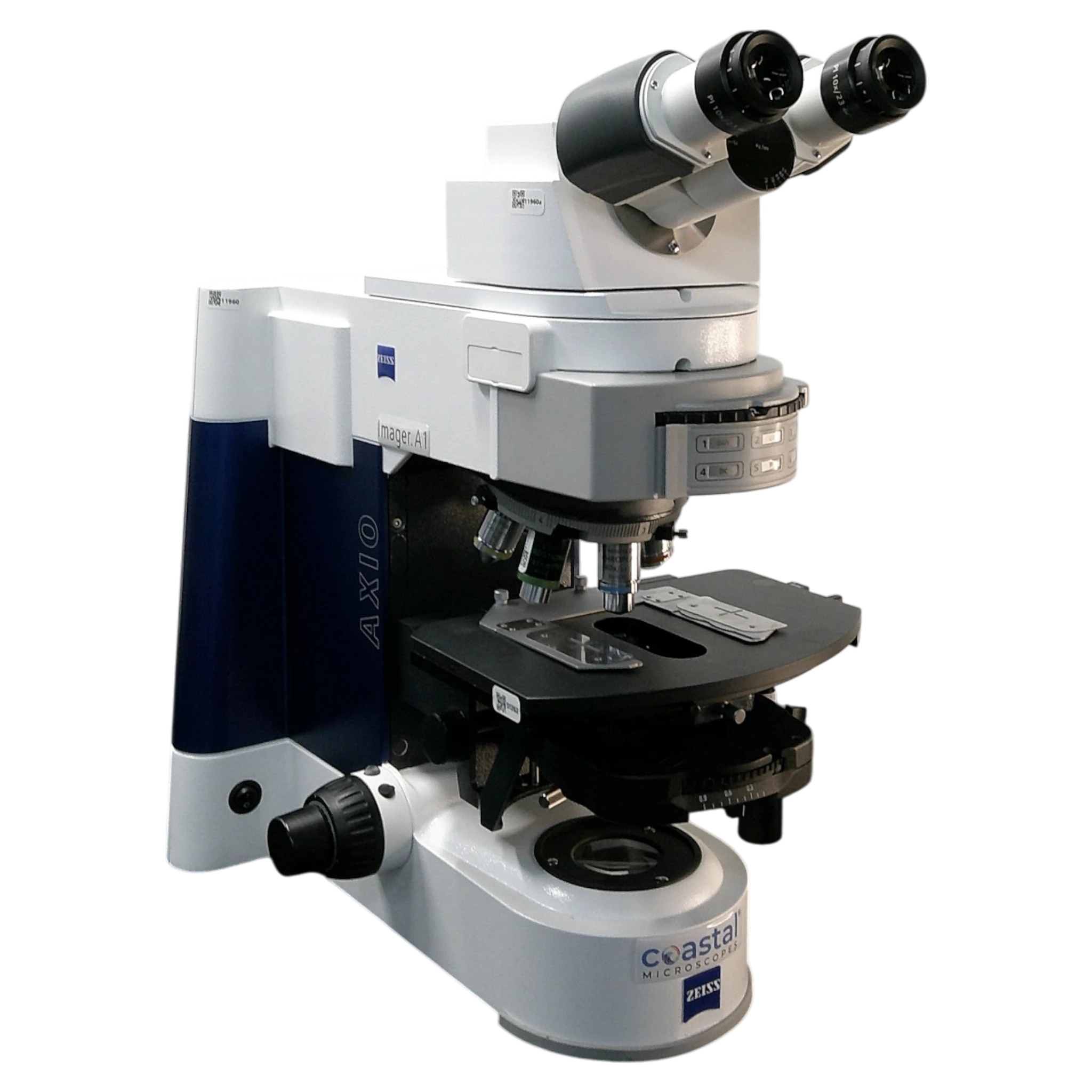 Zeiss Axio Imager A1 Upright Fluorescence Trinocular Microscope.