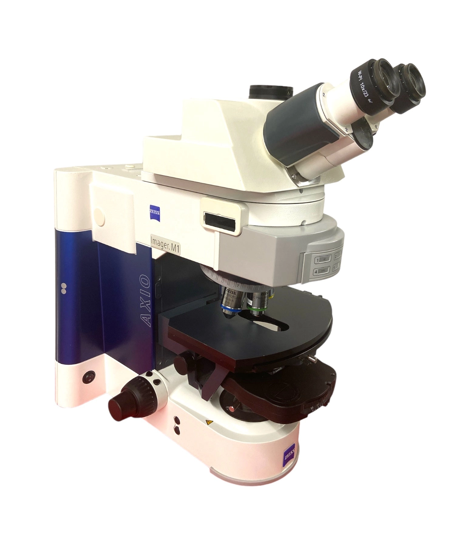 Zeiss Axio Imager M1 Upright Phase Contrast Fluorescence Motorized Trinocular Microscope