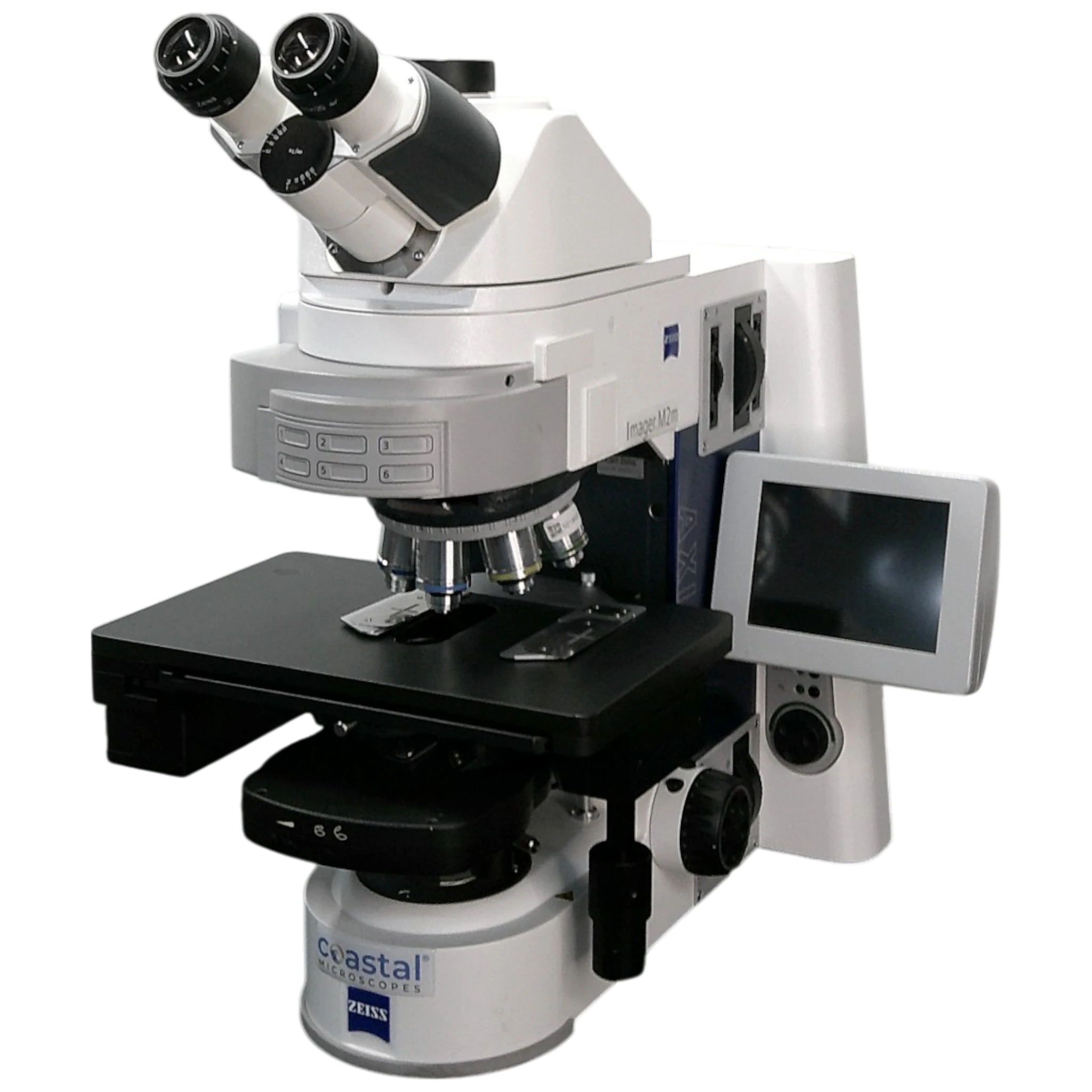 Zeiss Axio Imager M2m Upright Fluorescence Materials Trinocular  Microscope.