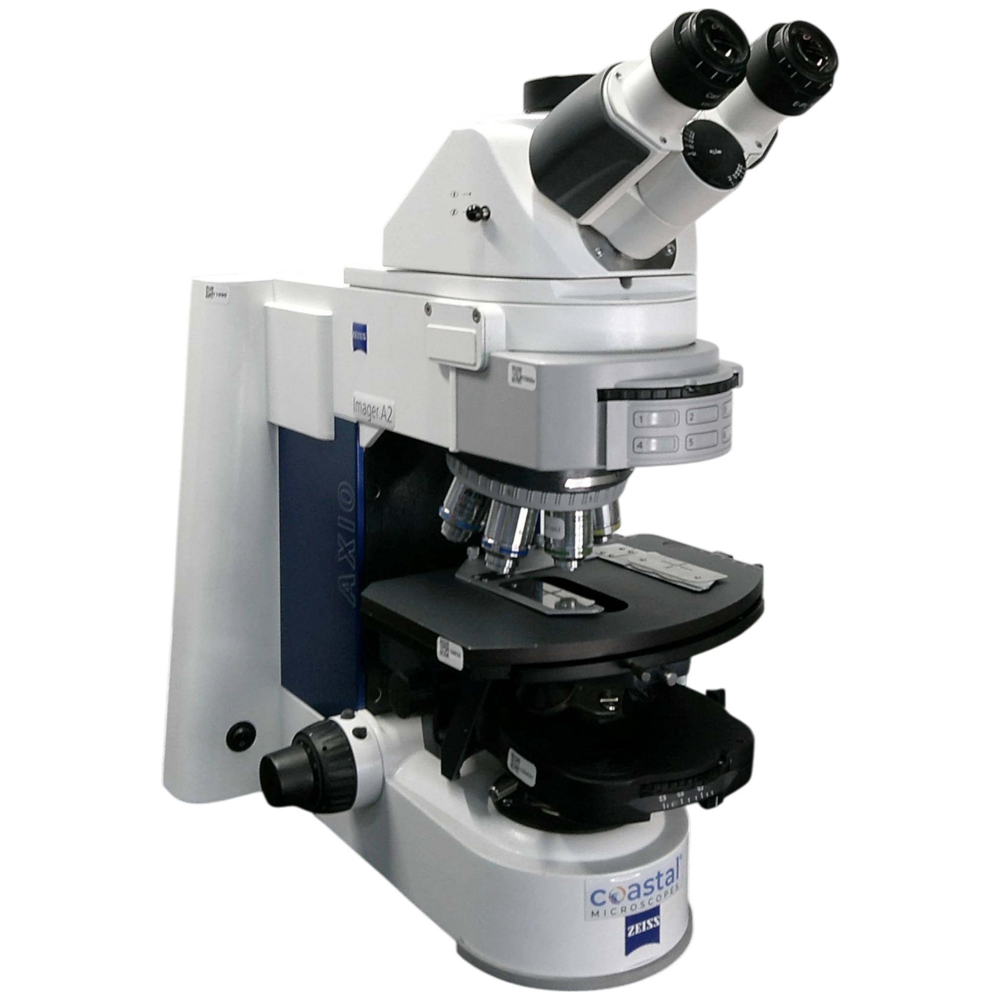 Zeiss Axio Imager A2 Upright Fluorescence Binocular<br /> Microscope.