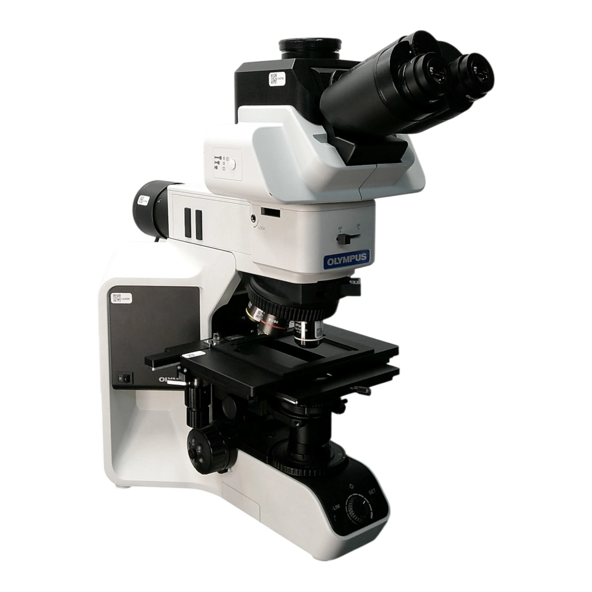Olympus BX53 Upright Metallurgical LED Transmitted and Reflected Base Microscope.