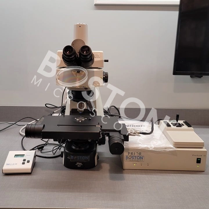 Nikon Eclipse CI-S Metallurgical Upright Fluorescence Trinocular w/ Motorized Stage Microscope