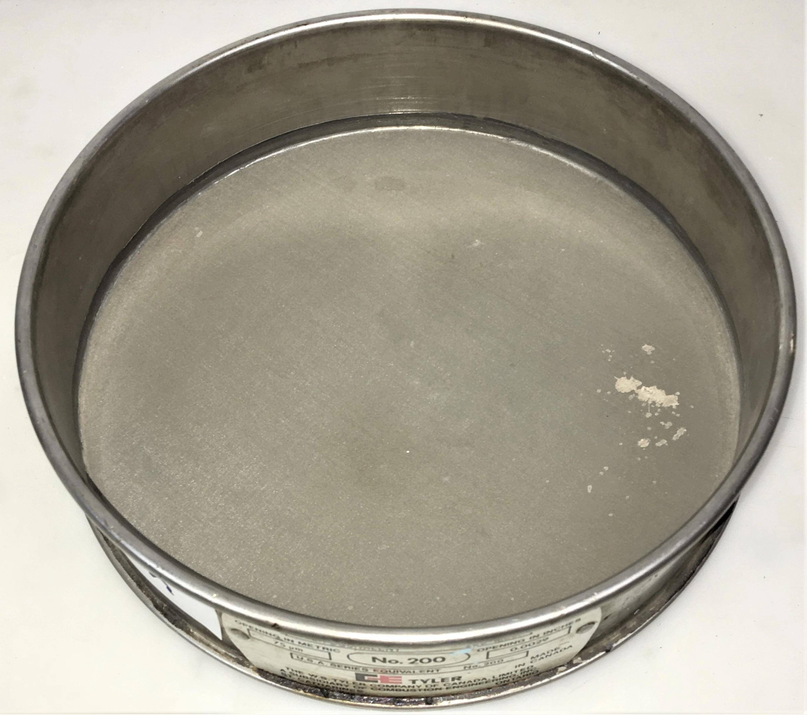 Tyler #200 Stainless Steel 8" Sieve (75&mu;m)