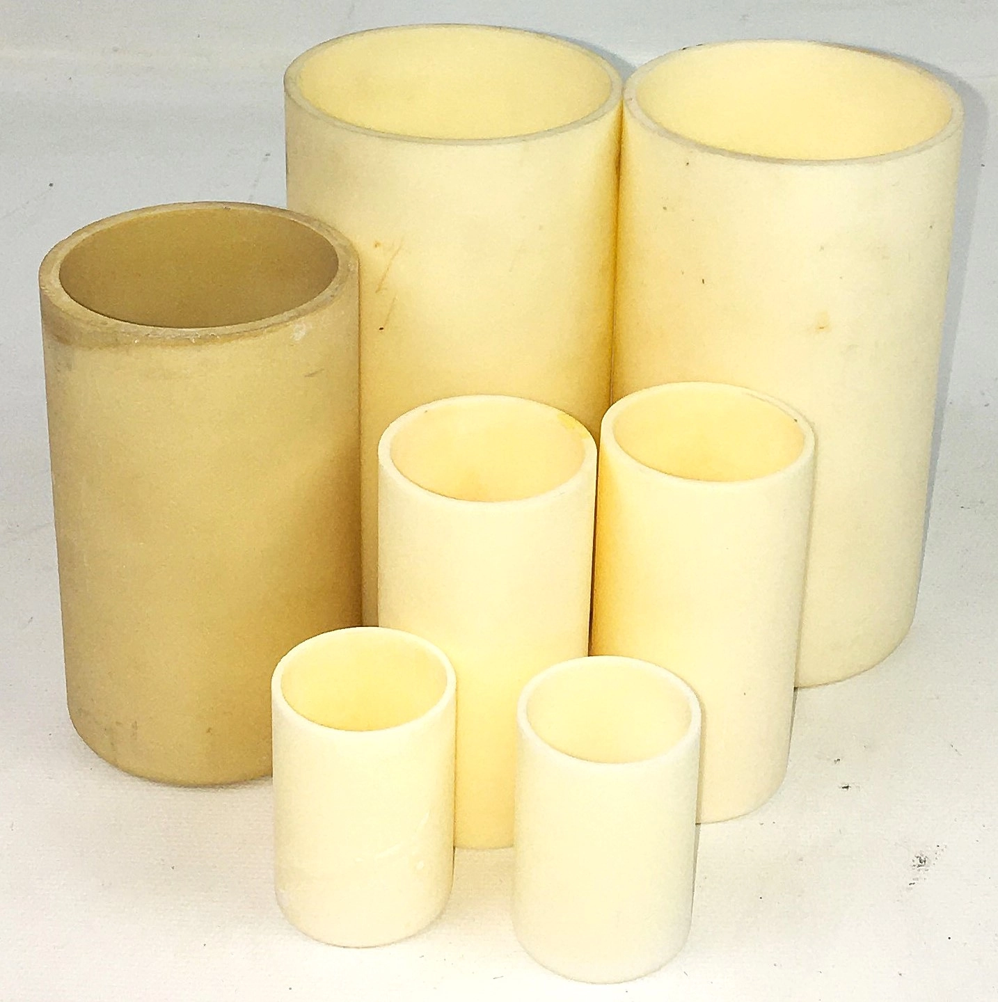 Alumina Ceramic Cylindrical Crucible Set - Assorted Volumes