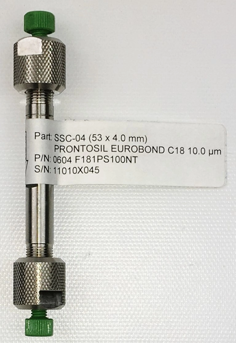 Bischoff ProntoSIL Eurobond C18 (SSC-04) HPLC Column (4.0mm x 53mm x 10.0&micro;m)