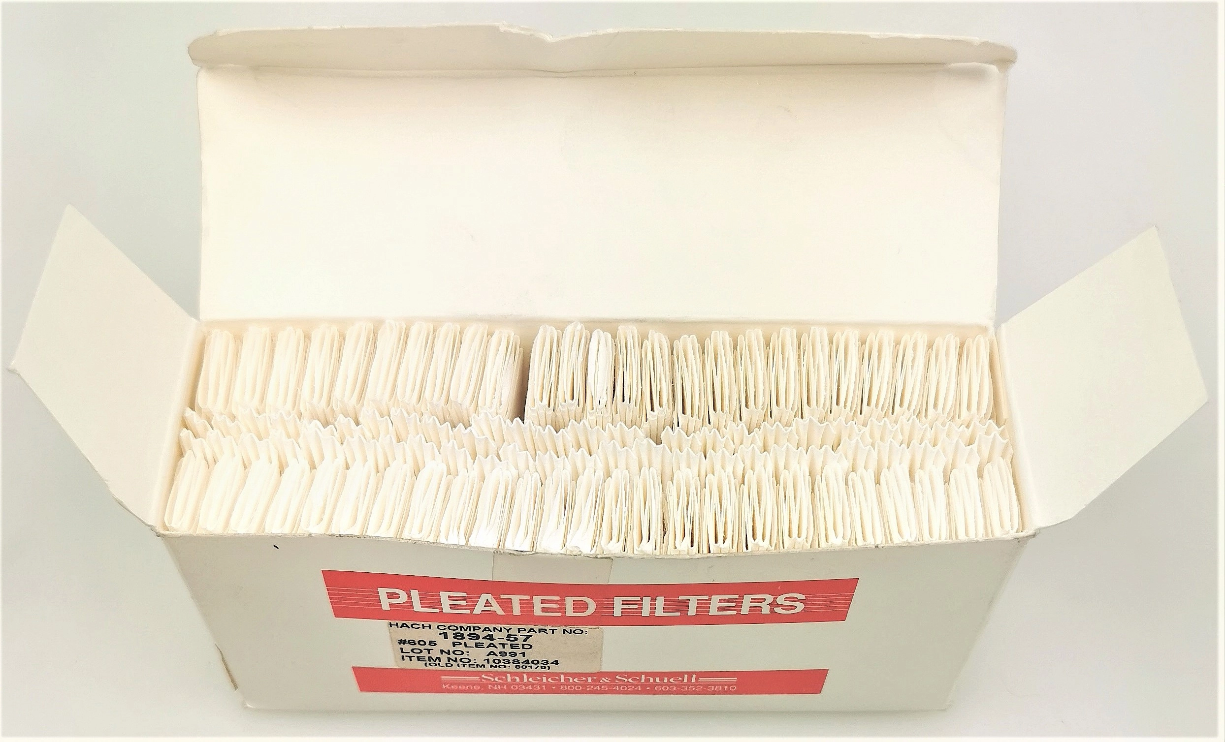 Hach QT 1894-57 Pleated #605 Filter Papers - 125mm (Pack of 100)