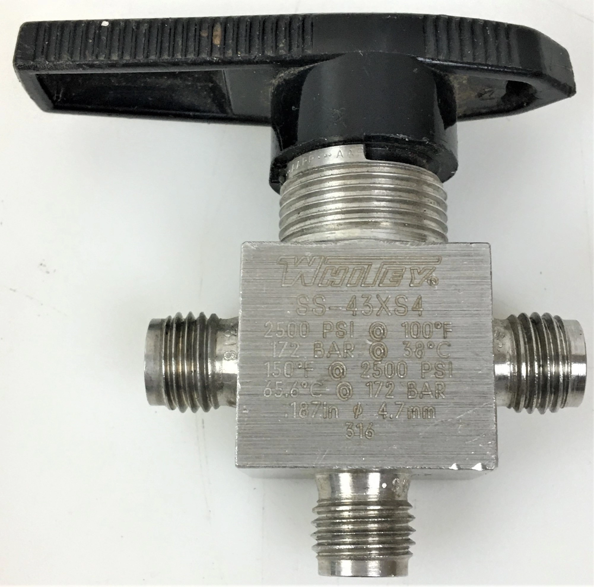 Swagelok Whitey SS-43XS4 Ball Valve - 1/4" Fitting