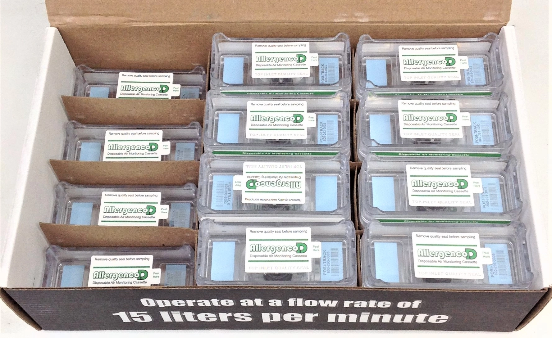 Allergenco-D Posi-Track Full Slide Disposable Air Monitoring Cassette (Pack of 20)