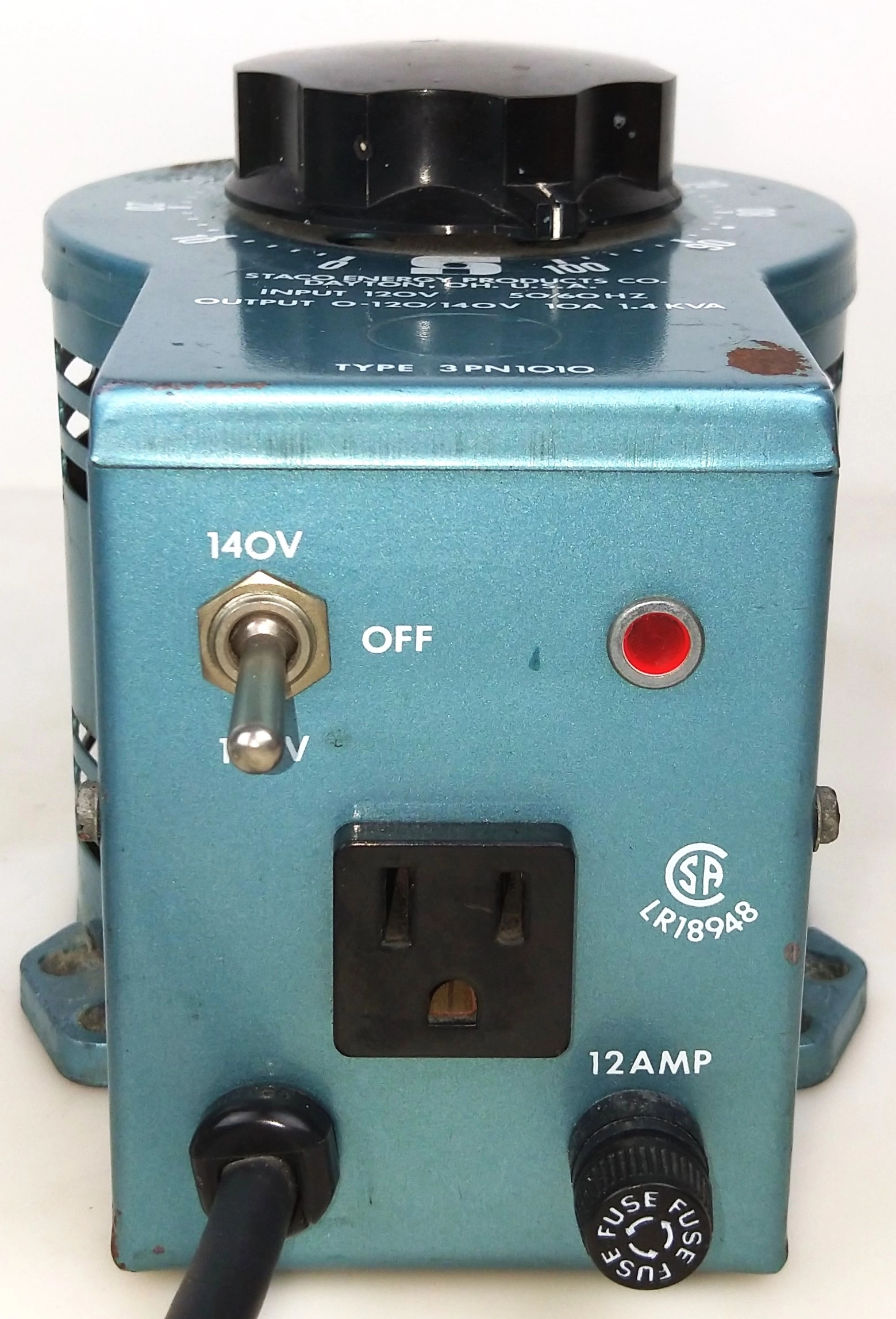 Staco 3PN1010 Variable Autotransformer