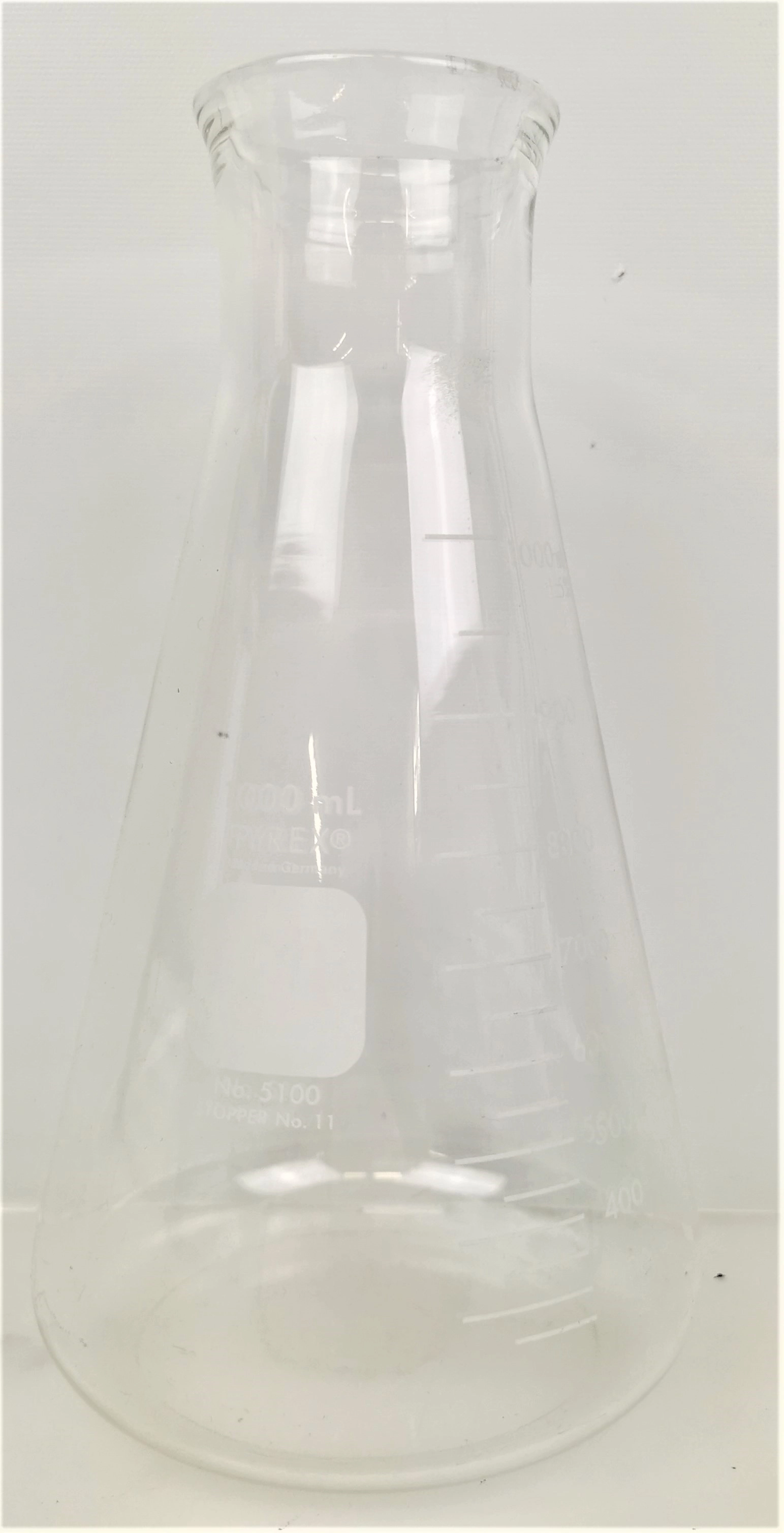 Corning PYREX 5100/Kimble KIMAX 26650 Wide-Mouth Titration Flask - 1000mL