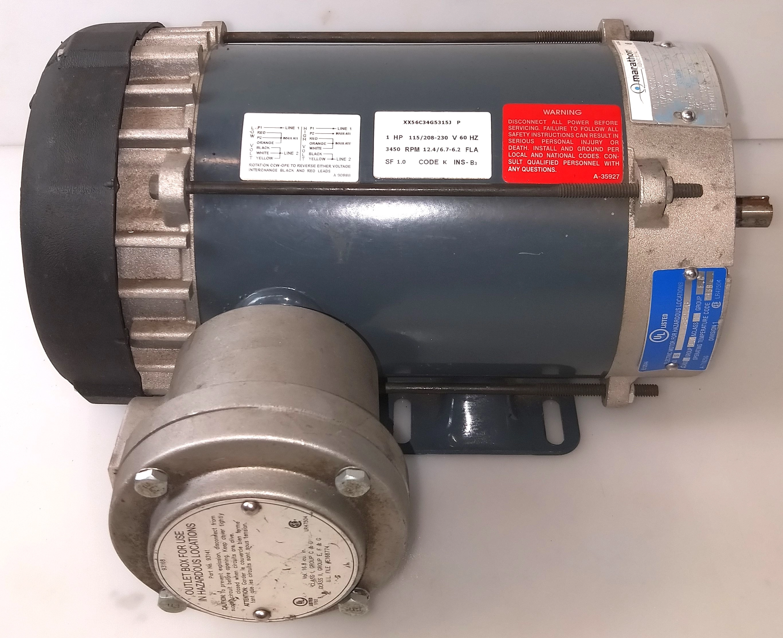 Marathon KQJ 56C34G5315J Hazardous Location Motor - 1HP