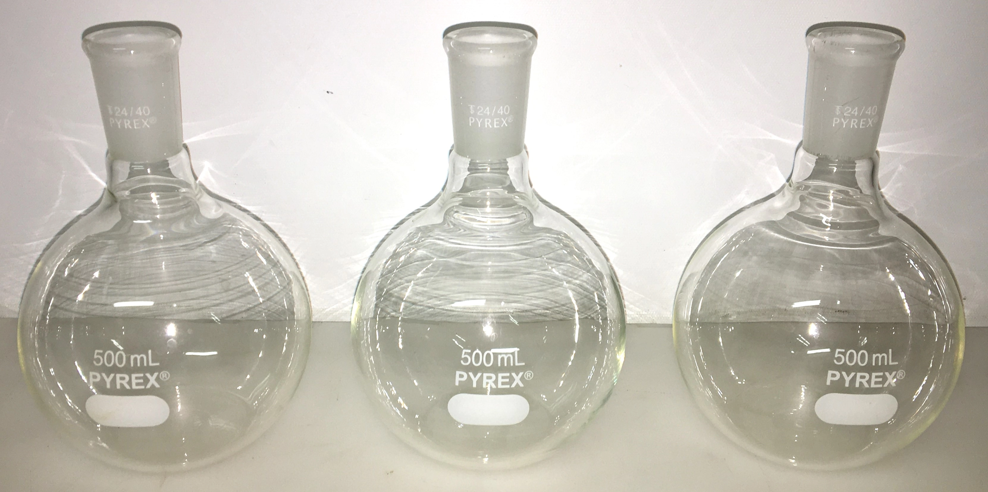 Corning PYREX 4100 (and Equivalent) 500mL Flat-Bottom Boiling Flask