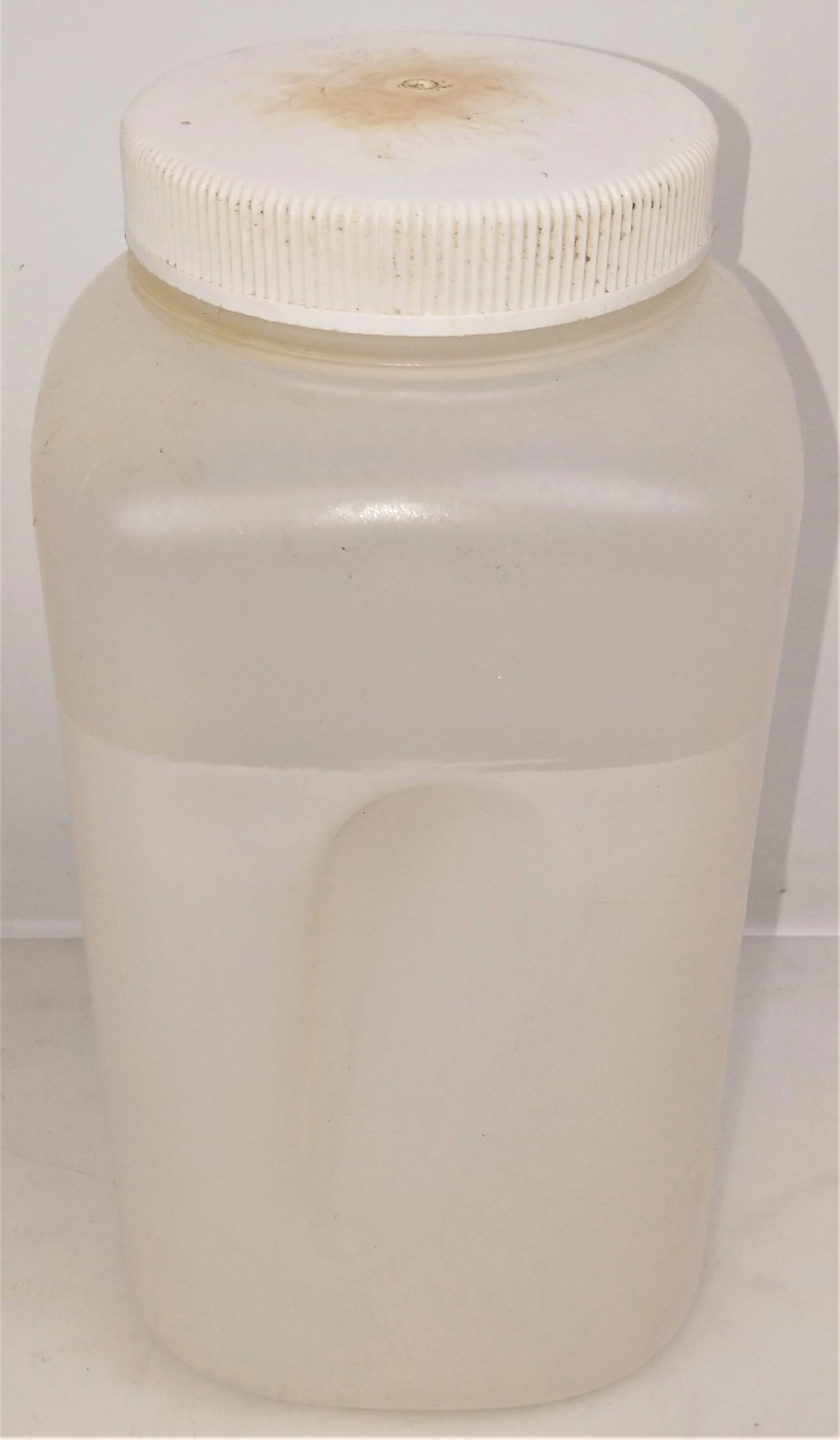 Nalgene 2122-0010 Large Wide Mouth Square Sample Bottle w/ Cap - 4000mL