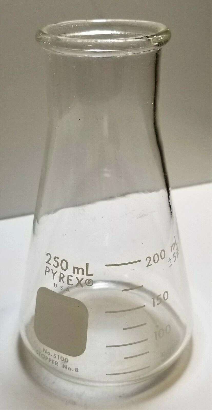 Corning PYREX 5100/Kimble KIMAX 26650 Wide-Mouth Titration Flask - 250mL