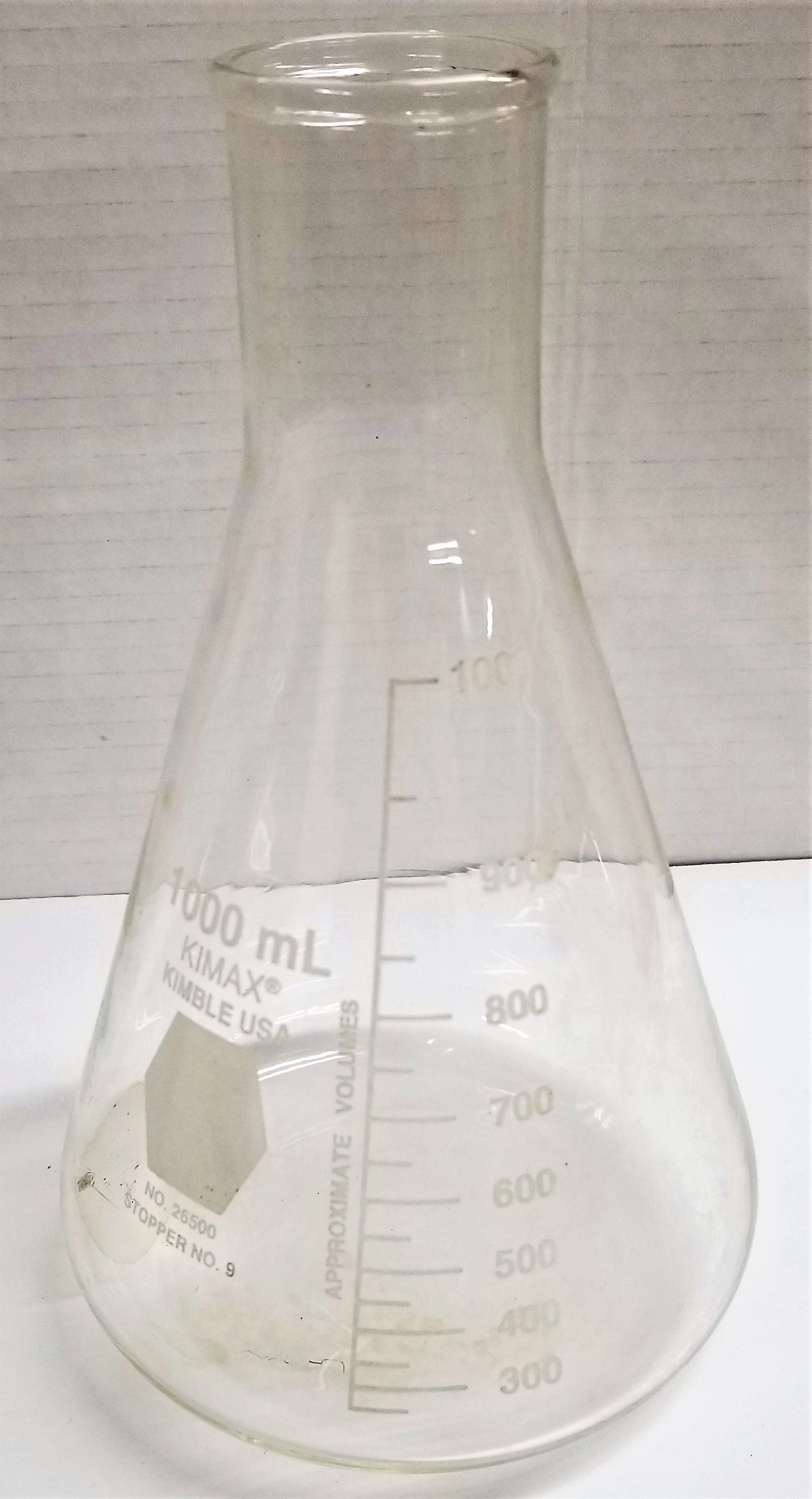 Corning PYREX 4980/Kimble KIMAX 26500 Narrow Mouth Erlenmeyer Flask - 1000mL