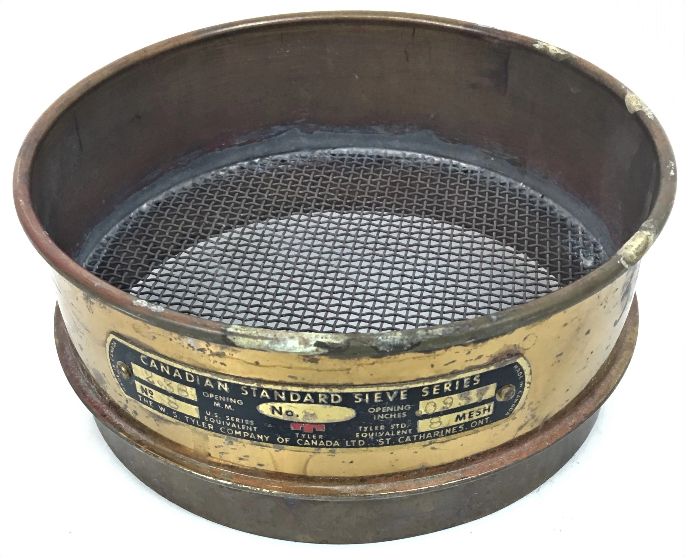 Tyler #8 Brass 6" Sieve (2.36mm)