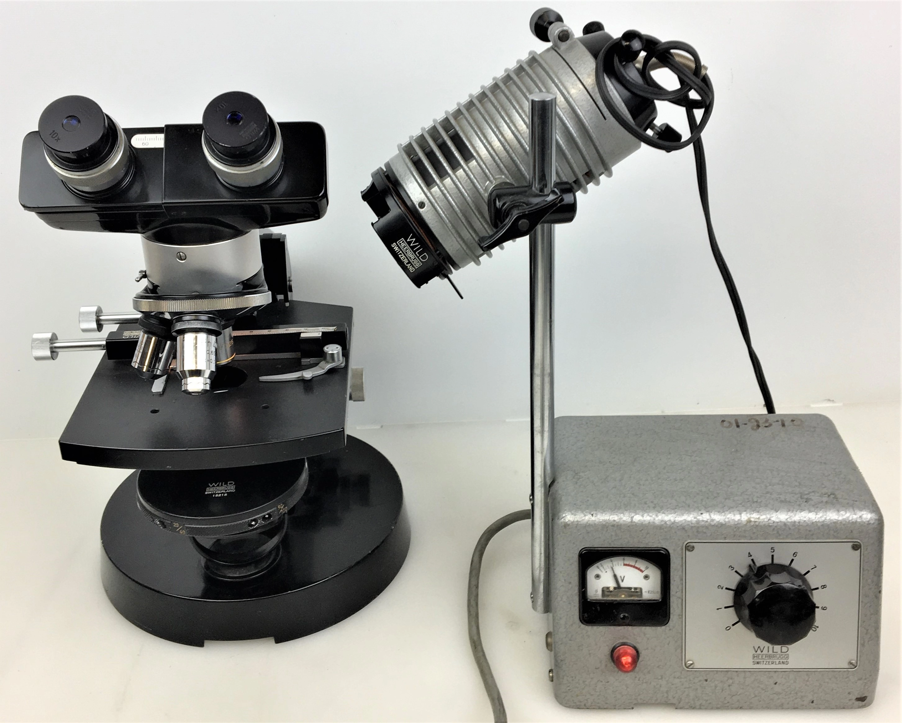 Wild M12 Binocular Phase-Contrast Microscope with Illuminator (100X to 400X)