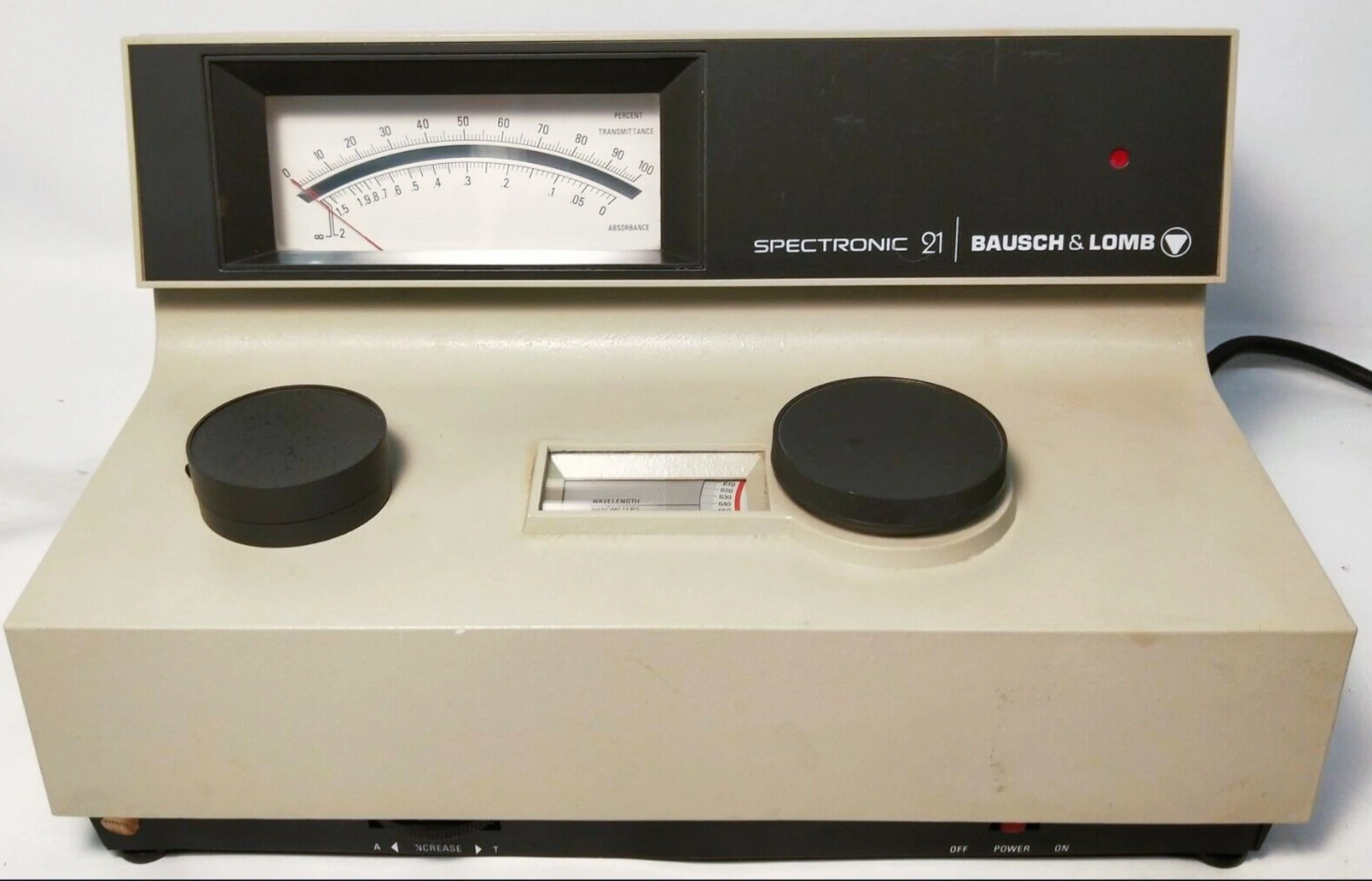 Bausch & Lomb Spectronic 21 (33.22.42) Visible Spectrophotometer (340 ...