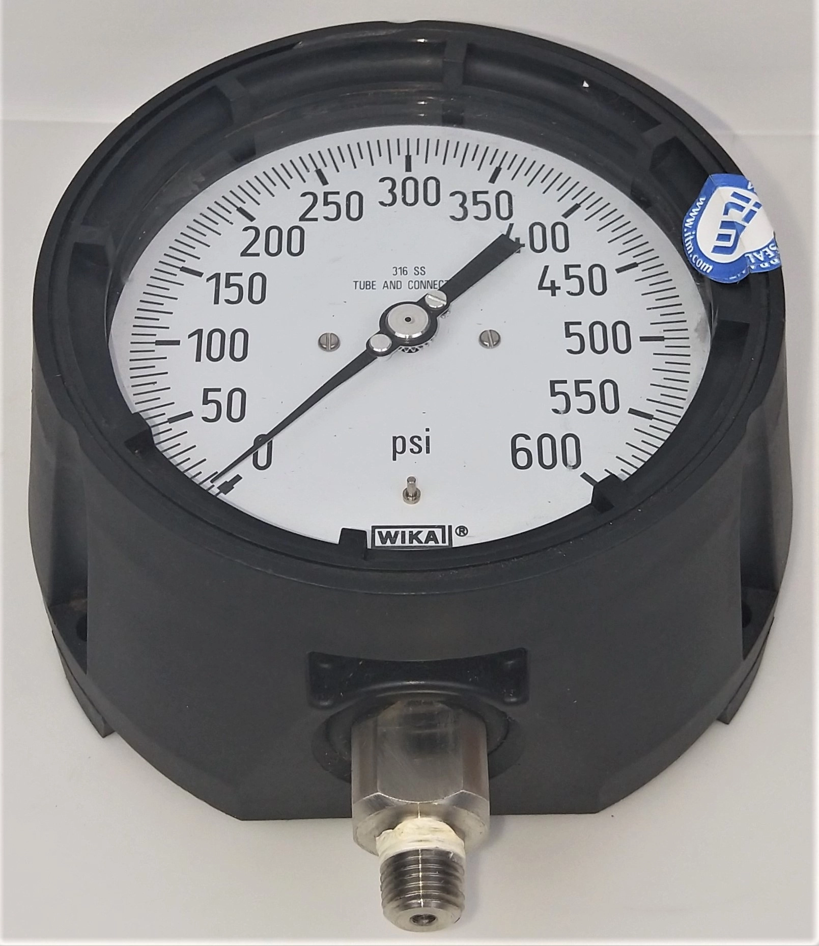 Wika XSEL 233.34 Calibrated Pressure Gauge (0 to 600 psi)