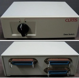 MANUFACTURING COMPANY INC CURTIS DATA 2 CHANNEL SWITCH 25 PIN DATA SWITCHER A/B AB 2 WAY SWITCH BO