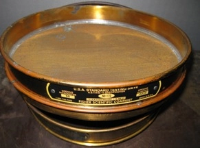 USA STANDARD 8 INCH TESTING SIEVE, NO: 170, BRASS OPENING MICROMETER 90, OPENING IN INCHES 0035, TY