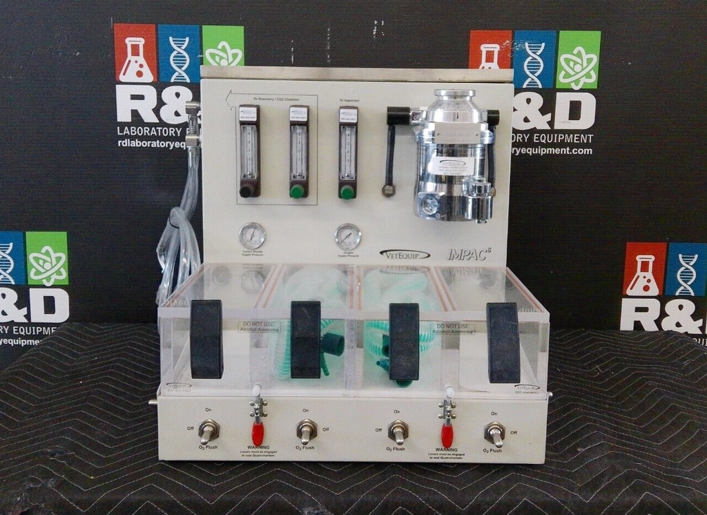 VetEquip Impac 6 Quad-Chamber Rodent/Mouse Veterinary Anesthesia System