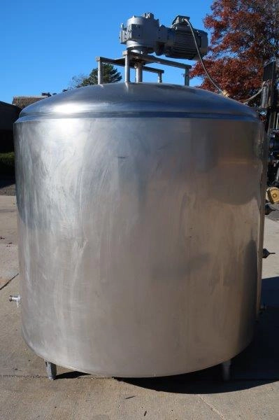 Cherry Burrell 900 Gallon Stainless Steam Jacketed Mix Tank