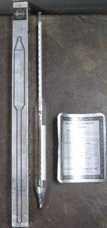 CURTIN MATHESON SCIENTIFIC INC HYDROMETER, NO: 116, API SCALE MOD 1415, TP 60 DEG F MADE IN USA, AS