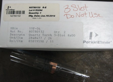 PERKIN ELMER FLAT PLATE TORCH, OPTIMA 8 X 00 SERIES, NO: NO780132 R-E,MFG: JAN/16/2014 