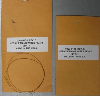PERKIN ELMER PACK OF 2 &amp; 5, NEB CLEANING WIRES, NO:0303-0135 REVE, SBIN NO: WD01G, MAT NO: 0303