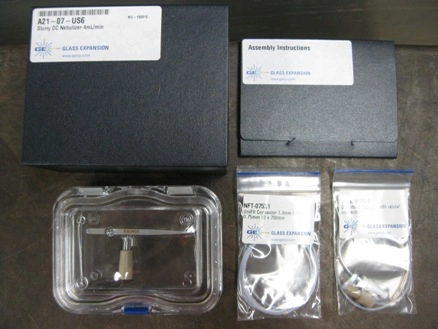 GE GLASS EXPANSION SLURRY DC NEBULIZER 4 ML/MIN, NO: S323933, MO-156818, 1) DC FITTING TYPE 21 WITH 