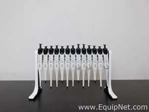 Lot 93 Listing# 1023455 Lot of 13 Integra Single Channel Evolve Manual Pipettes With Stand