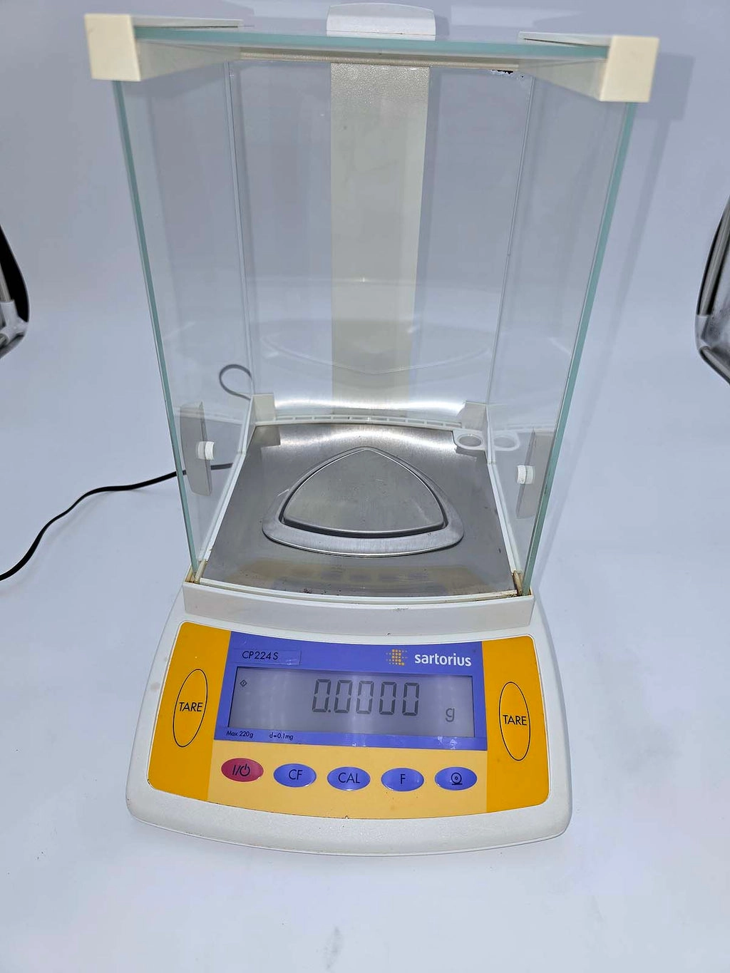 Sartorius CP224S analytical balance (220g x 0.1mg) with draft shield