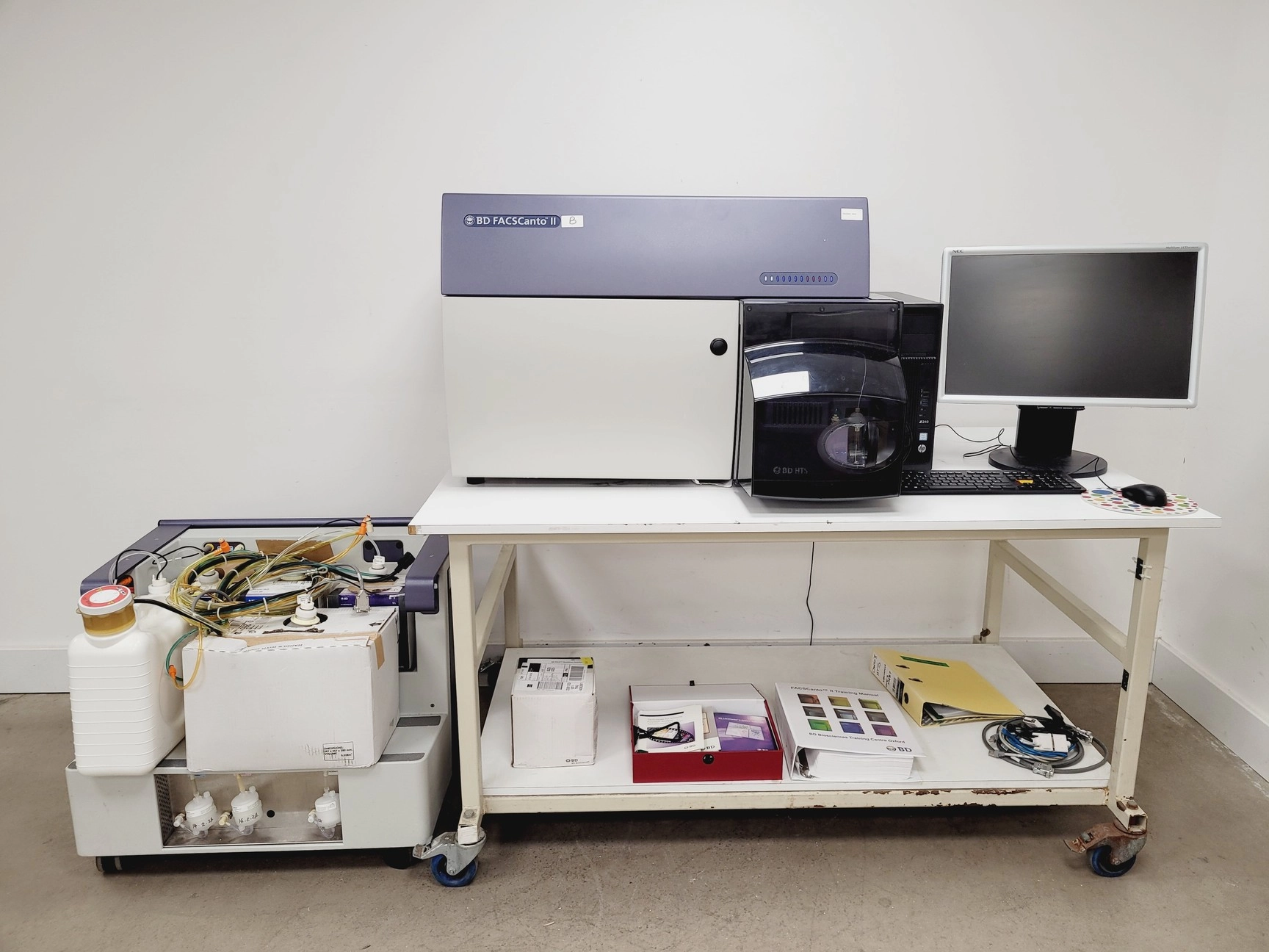 BD FACSCanto II Flow Cytometer System w/ Fluidics Carts, PC &amp; Software Lab